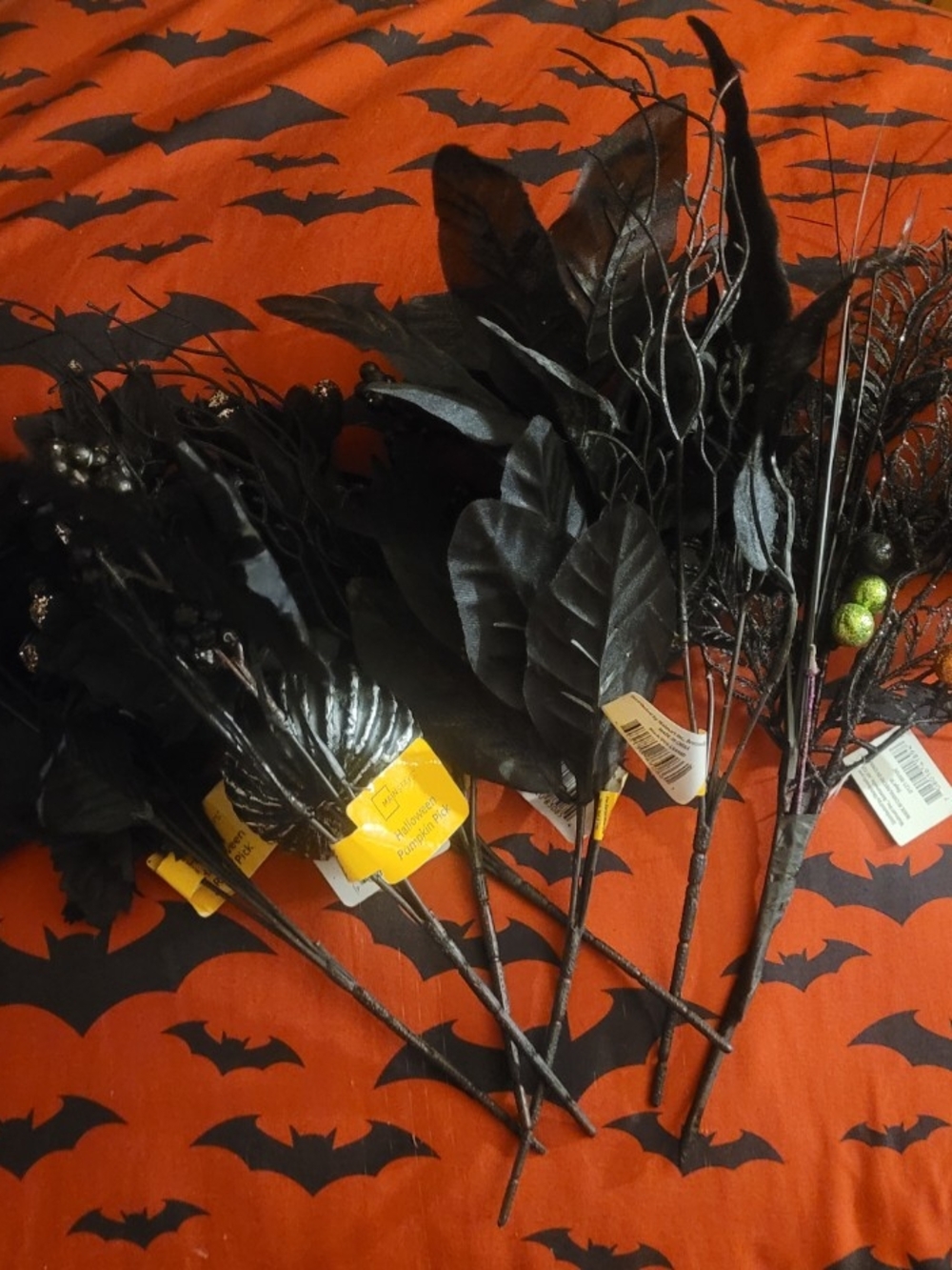 Halloween Faux Flower Pick Arrangement